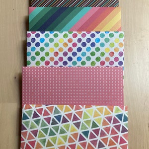 Pois et rayures - enveloppes rectangulaires - fabrication artisanale