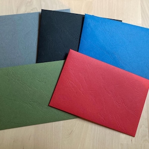 Édition luxe - papier « façon cuir » - enveloppes rectangulaires - fabrication artisanale
