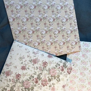 Tapeçaria de quarto à moda antiga - envelopes quadrados de 5 - feita à mão