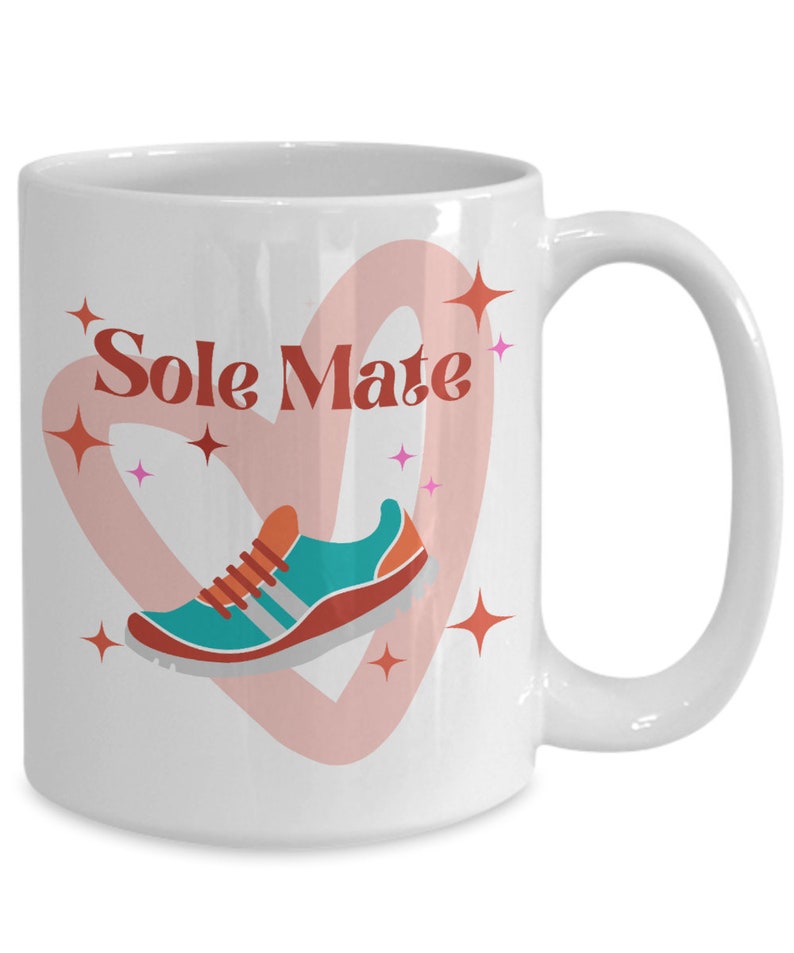 Sole Mate Mug, Valentines Day Cup for Running, Gift Ideas for Couples