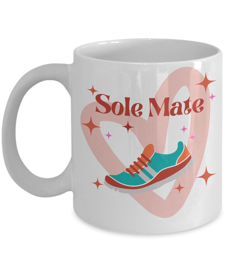 Sole Mate Mug, Valentines Day Cup for Running, Gift Ideas for Couples