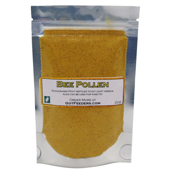 Organic Bee Pollen Powder For Picky Reptiles & Add on for Insects - Bearded Dragon - Crested Gecko - Leopard Gecko