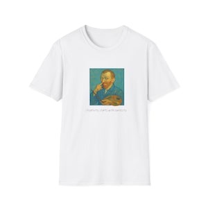Funny Van Gogh Artist T-Shirt  Creativity Starts with Curiosity