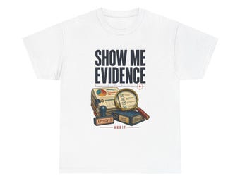 Auditor T-shirt, Show Me Evidence Graphic Tee, cadeau voor auditors, kleurrijk vintage carrière T-shirt