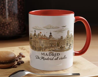 Madrid Spain Mug, Spanish Travel Coffee Cup, Study Abroad Souvenir Gift