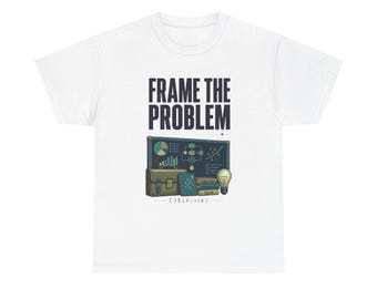 Consultant T-shirt, Frame The Problem Graphic Tee, Consultant Cadeau, Kleurrijk Vintage Carrière T-shirt