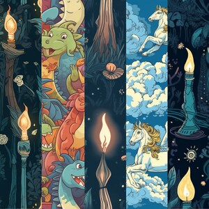 Fantasy Digital Craft Paper - 5 Pack