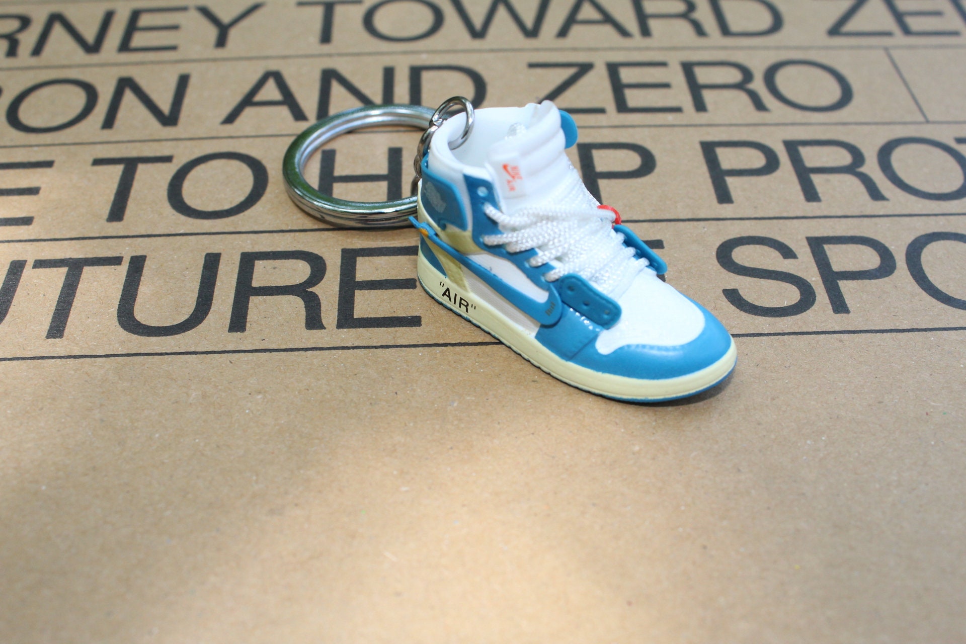 Mini Shoe Model Keychain, Blue and White, Mini Kicks, Mini Sneakers ...