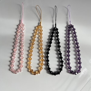 Correa de muñeca de cristal iridiscente, correa de muñeca personalizada, amuleto atrapasol, correa para cámara, correa para billetera, correa para muñeca para teléfono, cordón