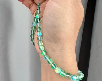 Austrian Crystal Moonstone Beaded Phone Wrist Strap, Personalized Wrist Strap, Crystal beaded wristlet, wallet strap, camera strap, gift ide