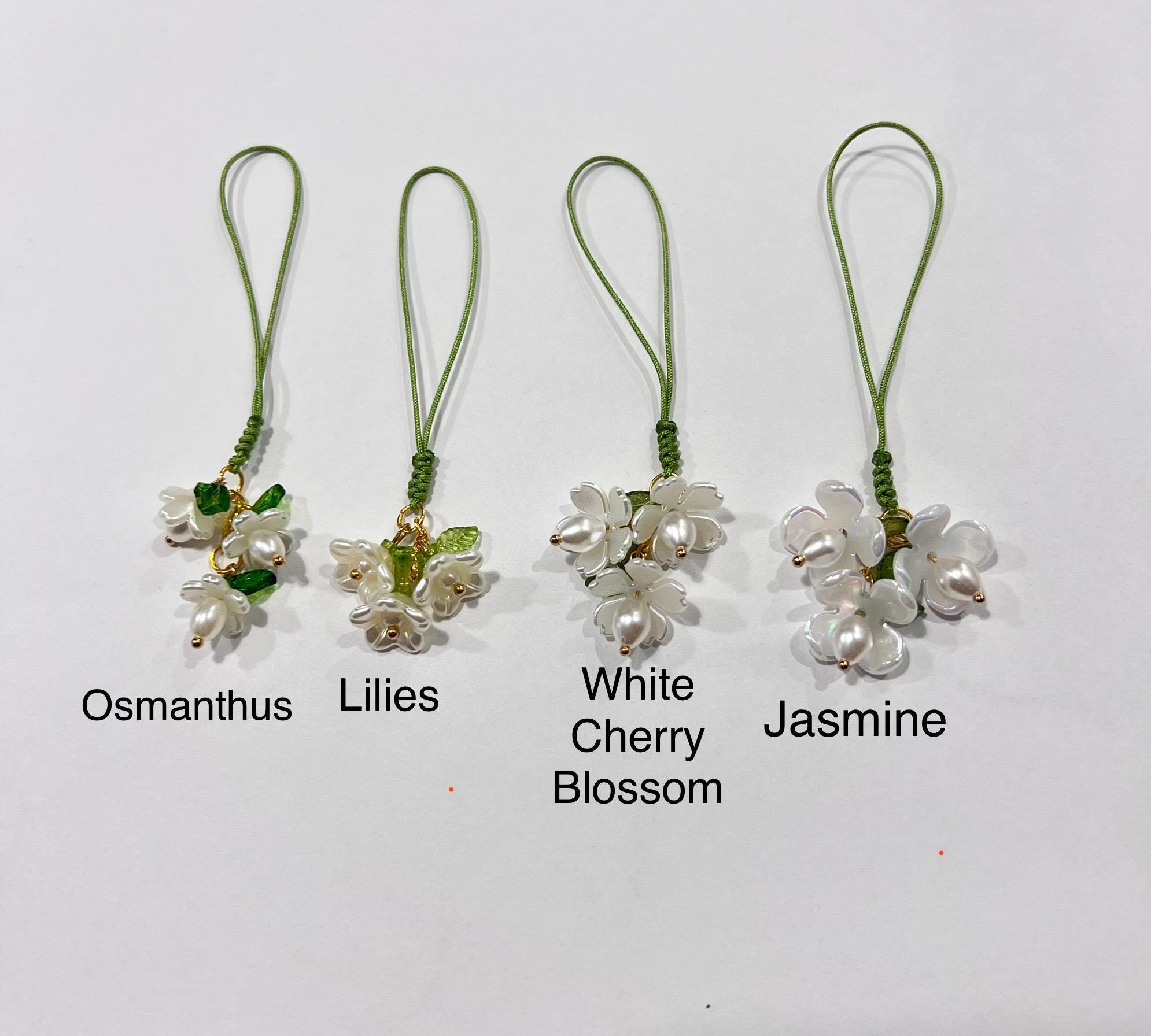 Flowers Phone Charm, Flower Charm, Foral Keychain Charm, Flowers Bag Charm, Any Occasions Gift Idea, All Handmade