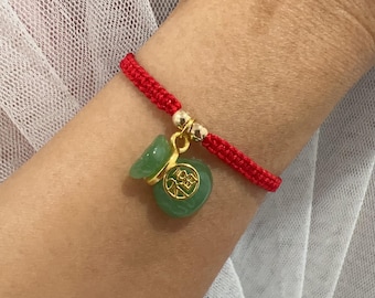 Lucky Bag Bracelet ADJUSTABLE, Good Fortune Bracelet, Good Luck Prosperity Bracelet, Red String Bracelet, Fu Bag