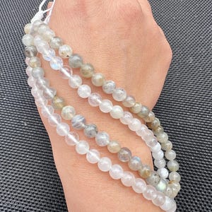 Correa de muñeca con cuentas de piedra lunar natural, cordón para teléfono con piedra labradorita, correa para teléfono, correa para cámara, correa para bolso, pulsera con cuentas de piedra