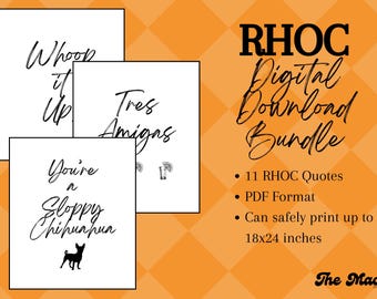 RHOC Quotes Bundle. Digital Download. Bravo Housewives Printables