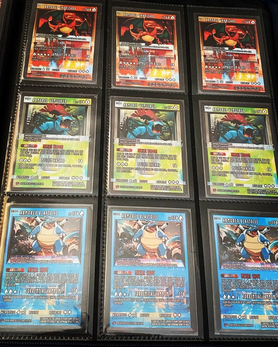 Armored Venusaur, Blastoise and Charizard Custom Pokmon Cards Armored Venusaur, Blastoise and Charizard Custom Pokmon Cards