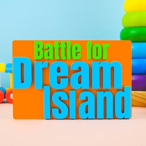 BFDI Battle For Dream Island Logo 3D Printed Pretend Play Kids Toy 3D Printing Warner Bros 3D Print 20th Century Fox Pixar TVOKDIS Universal