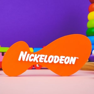 Nickelodeon Logo Nick Junior Jr 3D Printed Stand Door Sign Disney Animation Pixar Warner Bros