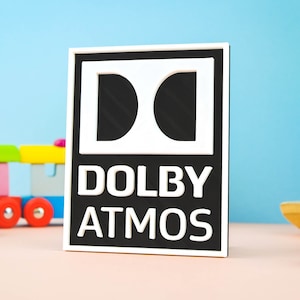 Dolby Atmos 3D Printed Logo Sign Home Cinema Theater Decor 3D Print Decoration 3D Printing Stand Movie Lovers Gifts Dolby Vision THX DTSX