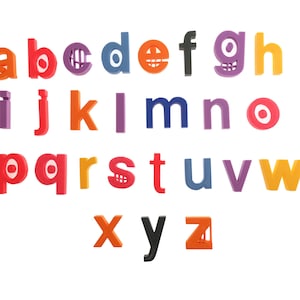 Alfabeto en minúsculas de TVOKIDS, letras impresas en 3D, logotipo, impresión en 3D, nombre personalizado, texto, impresión en 3D, regalo para niños, juguetes de aprendizaje preescolar de 20th Century Fox