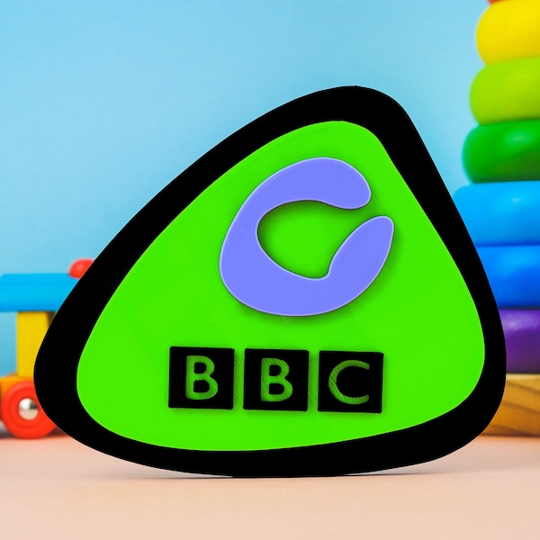 CBBC Logo 3D Printed Pretend Play Kids Toy Gift 3D Printing Kid Movie 3D Print Warner 20th Century Fox Pixar TVOKDIS Universal PBS