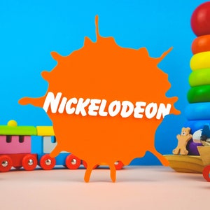 Nickelodeon Old Macedonia TV Logo Nick Junior Jr 3D Printed Stand Door Sign Disney Animation Pixar Warner Bros