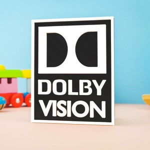 Dolby Vision 3D Printed Logo Sign Home Cinema Theater Decor 3D Print Decoration 3D Printing Stand Movie Lovers Gifts Dolby Atmos THX DTSX