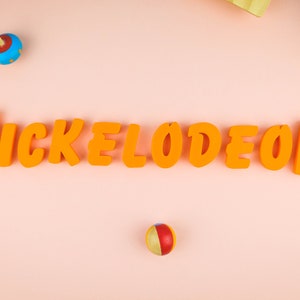 Letras de Nickelodeon con logotipo impreso en 3D, juguete de simulación para niños, Nick Toons, Nick Jr Junior, juego de impresión en 3D para niños, aprendizaje, 20th Century Fox