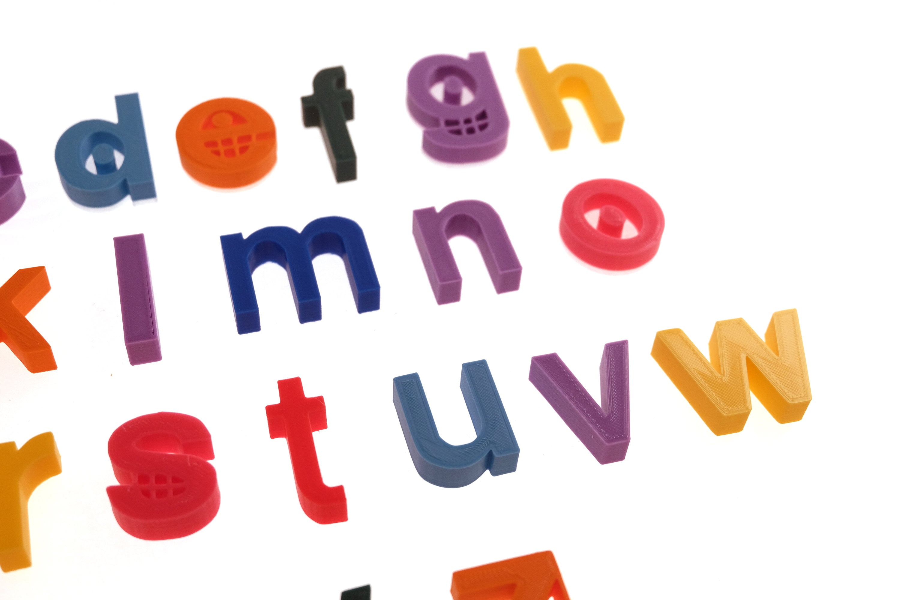 TVOKIDS Lowercase Alphabet 3D Printed Letters Logo 3D Printing Etsy