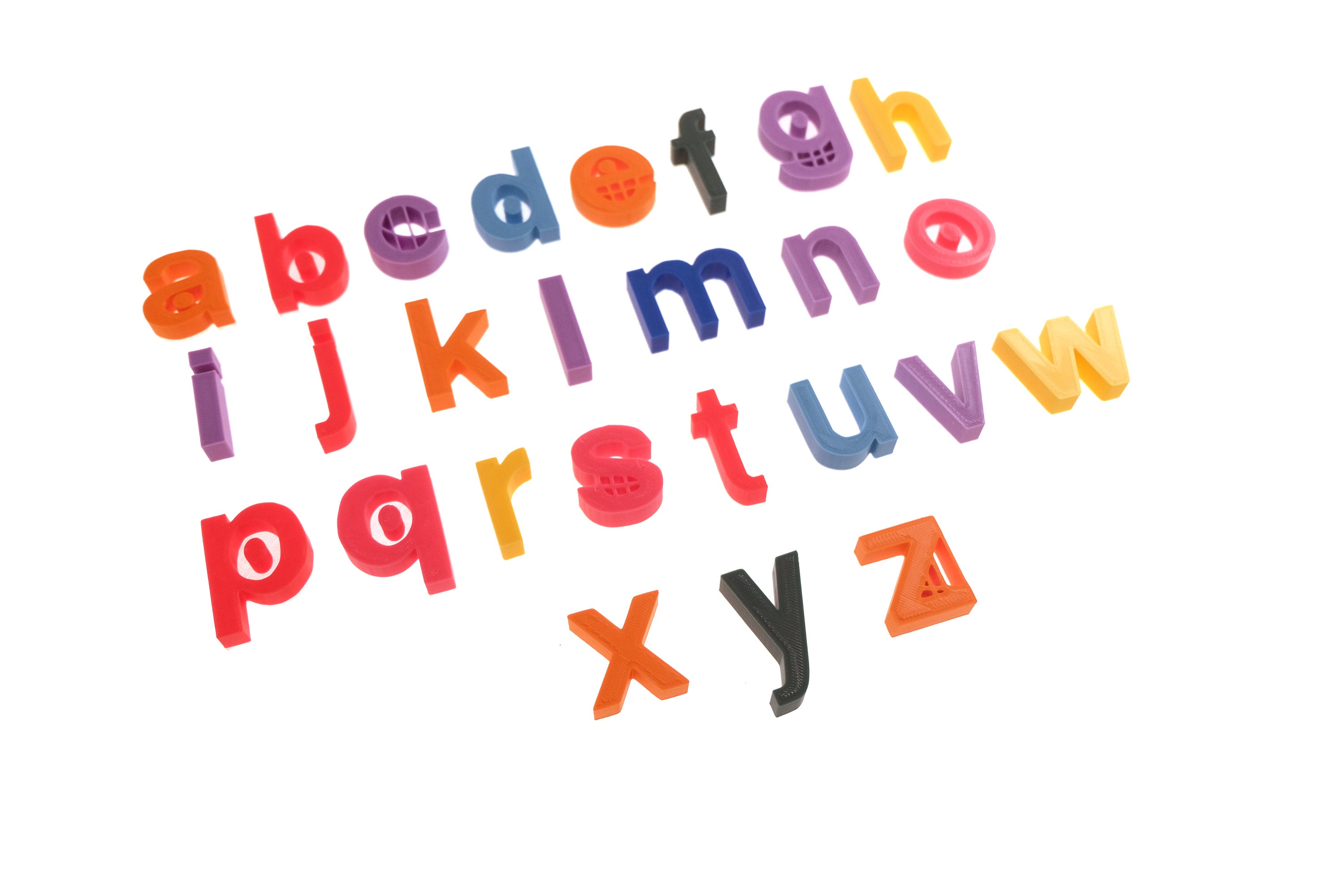 TVOKIDS Lowercase Alphabet 3D Printed Letters Logo 3D Printing Etsy