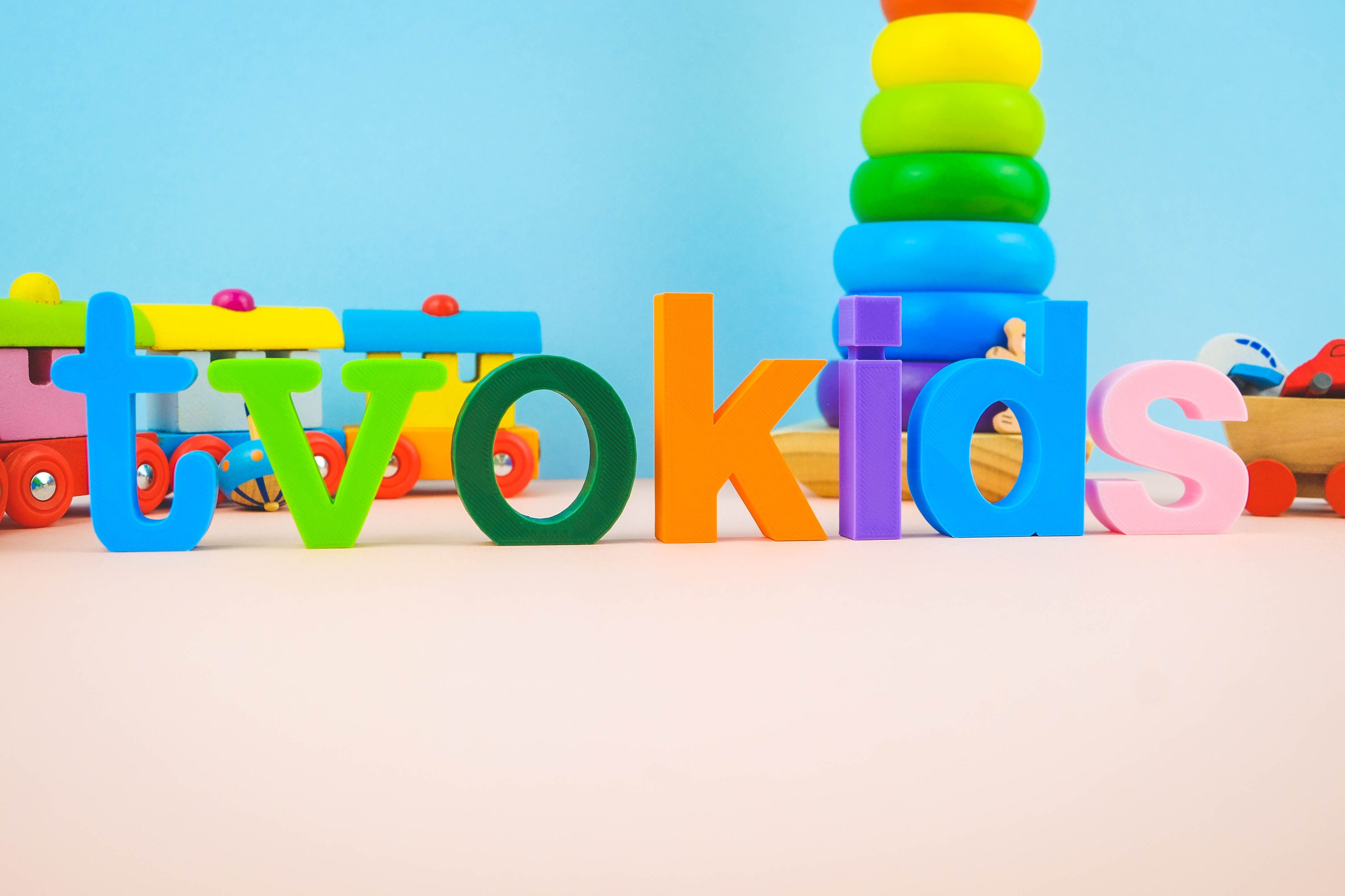 TVOKIDS Style Logo 3D Printed Letters 3D Printing Custom Name Text 3D ...