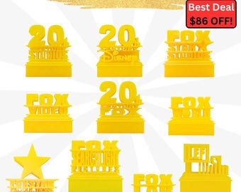 Ultimate 20th Century Fox Series Logo Bundle 3D Printed Custom Movie Logo Personalized Name & Color Collectible Studio Decor Film Lover Gift