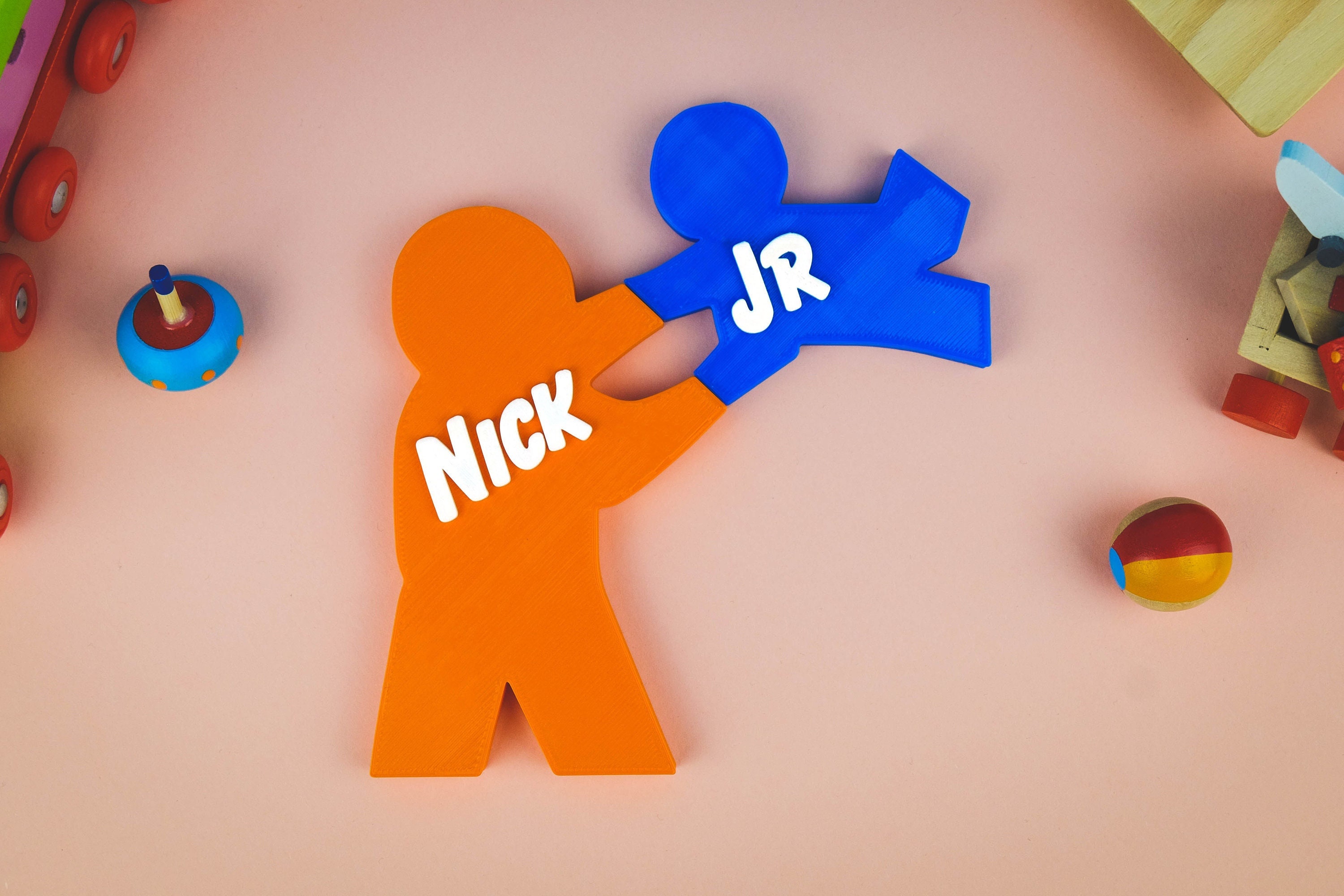 Nick JR Father & Son 3D Printed Logo Clasic Version Nickelodeon