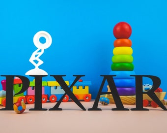 Pixar Playable Set 3D Printed Logo Pretend Play Pixar Letters Luxo Lamp Kids Toy Animation Movie 3D Print Learning Toys 3D Printing Pixar