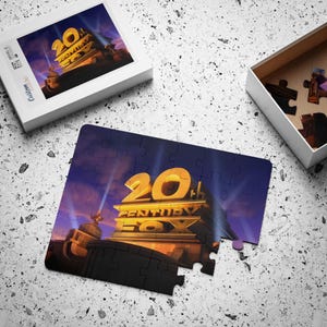 20th Century Fox Logo Puzzle, 30 Pieces Kids Puzzle, Pretend Play, Kid Toy, Logo Intro, Pixar Universal Warner Bros Iconic Movie Memorabilia