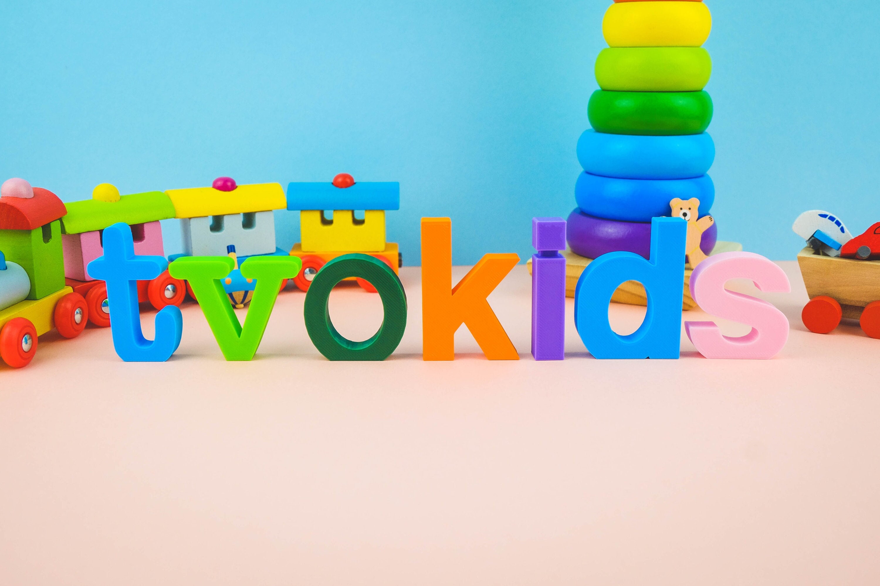 TVOKIDS Uppercase Alphabet 3D Printed Letters Logo 3D Printing 