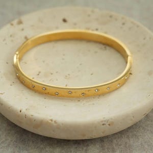 Scharnier Armreif Armband - Gold & Silber Armreif Armbänder - Edelstahl - CZ Stapelbare Armbänder - Statement Armbänder - Geschenk für Sie, Mama