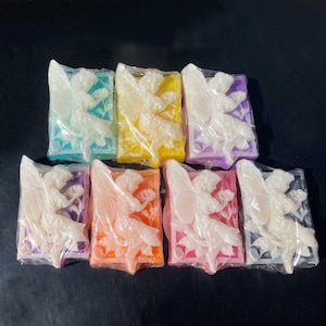 Pretty Fairies Handmade Soaps, Novelty Fairy Glycerin Bars, Guest Gift Child Party Favor, Fun Cute Bath Decor,  Fragrance varies by Color