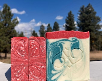 Sleigh Ride Colorado Christmas Handmade Soaps Smell Like Outdoors on a Winter Day Rich 30% Shea Mango Butters | Palm-free Cruelty-free Gift