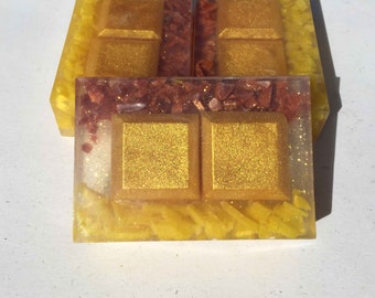 Gold Frankincense Myrrh Handmade Soap, Unique Gift of the Magi Original Rare Christmas Stocking Stuffer, Ethical Cruelty-Free Vegan Present