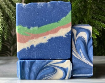 Earth Lover Handmade Artisan Soap Bars Earth Day Rich Skincare 30% Shea Mango Butters | Palm-free Cruelty-free Ethical Colorful Ocean Blue