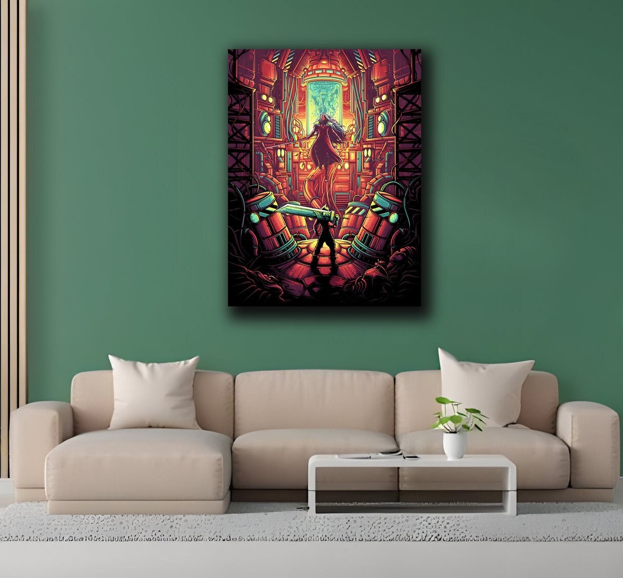 Final Fantasy Canvas Art Work Poster, Mans Cave Wall Art, Game Room Wall Decor, Gift for Him