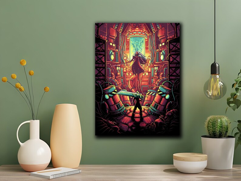 Final Fantasy Canvas Art Work Poster, Mans Cave Wall Art, Game Room Wall Decor, Gift for Him