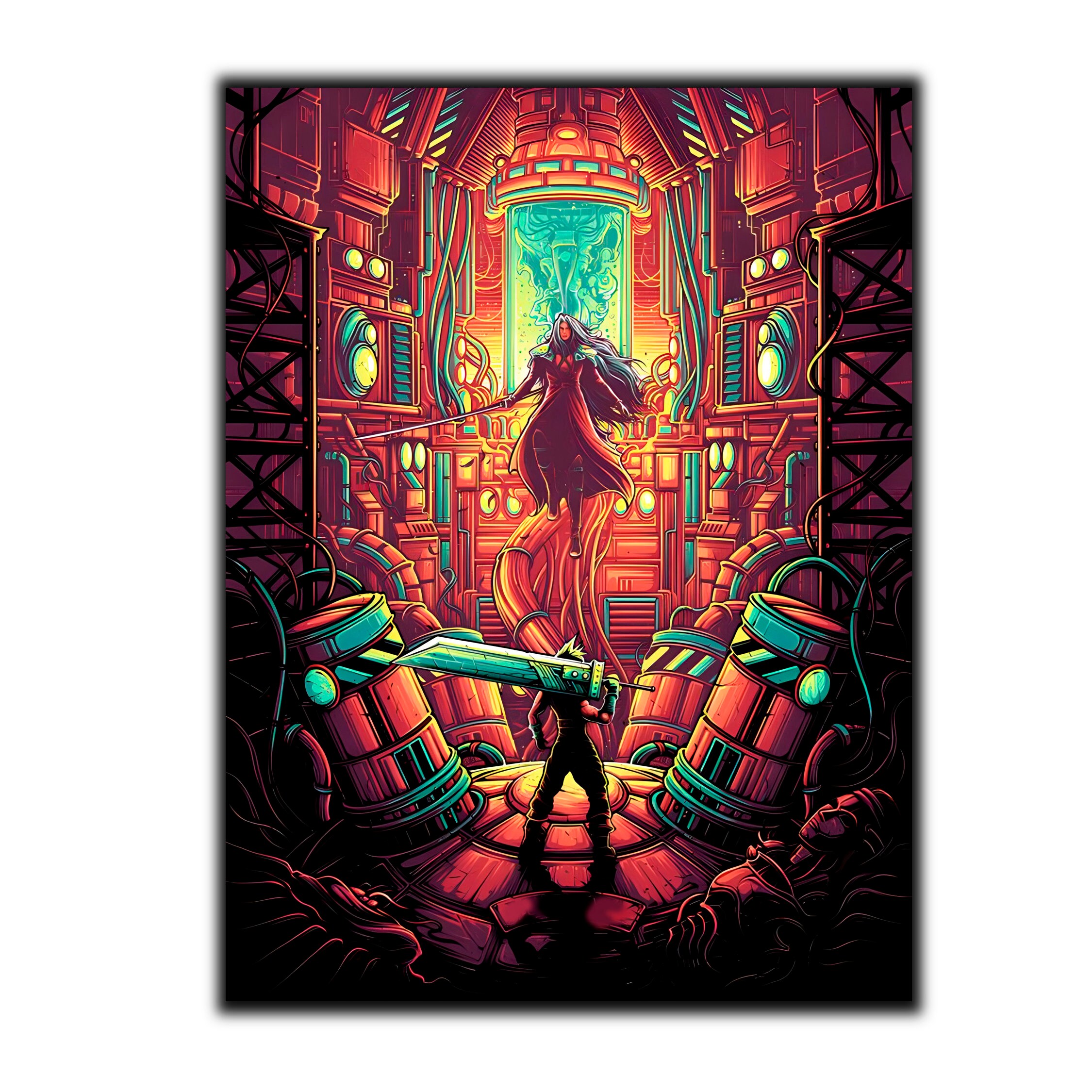 Final Fantasy Canvas Art Work Poster, Mans Cave Wall Art, Game Room Wall Decor, Gift for Him