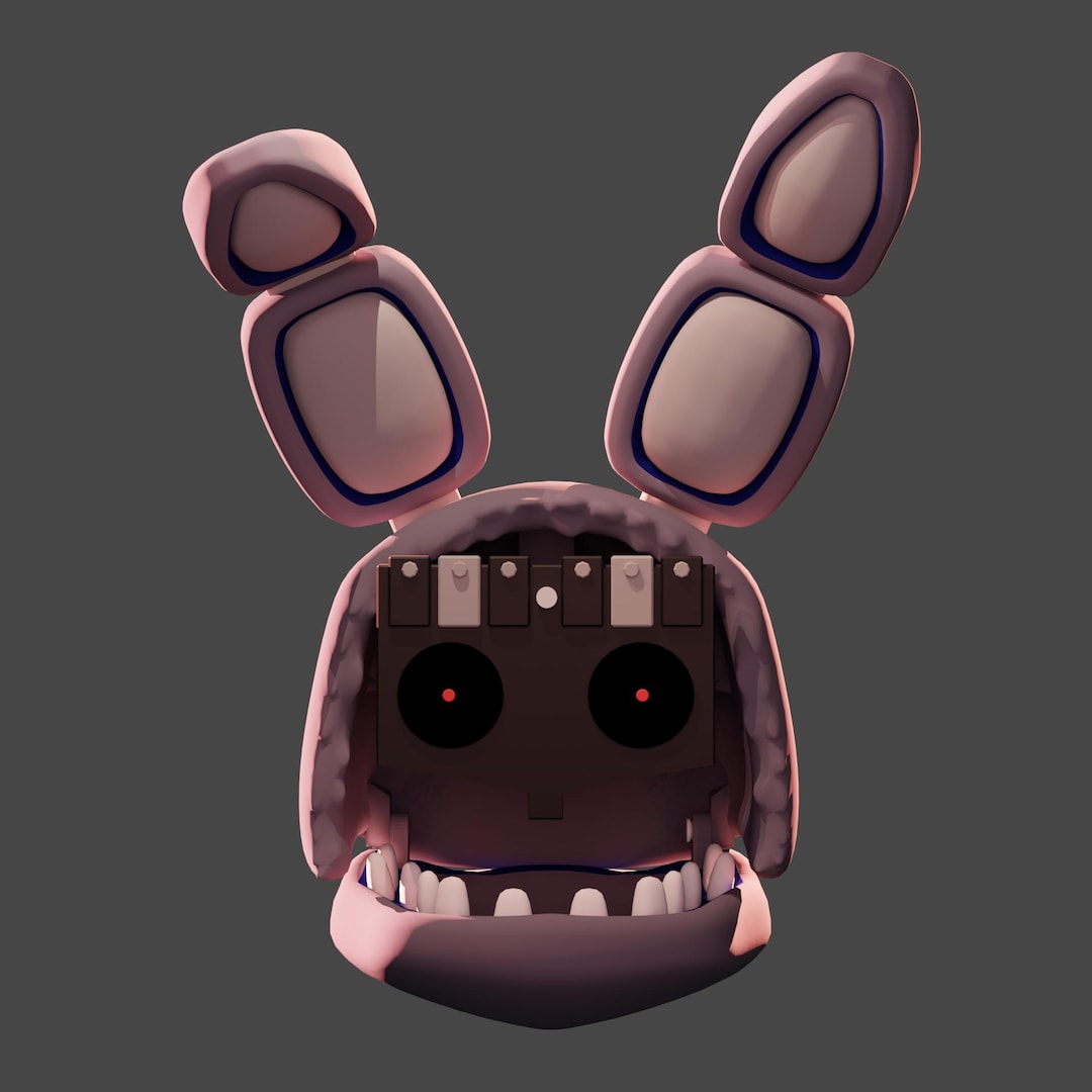 FNAF Withered Bonnie Mask 3D Model - Five Nights at Freddy's, Cosplay Prop  - Etsy, image size:1080x1080
