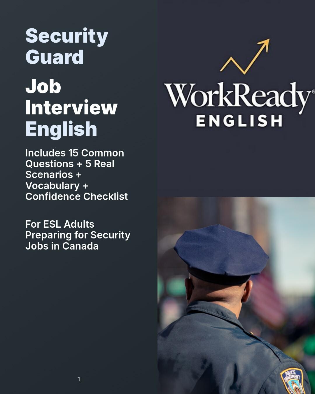 Security Guard Job Interview English Guide for ESL Adults in Canada ...