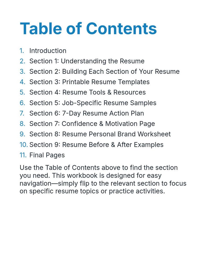 ESL Resume Workbook | Printable Templates, Job Examples (PDF) - Etsy