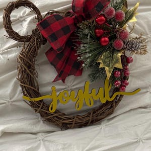 Holiday Minnie Mouse Inspired Wreath|Rustic Wreath|Farmhouse Wreath|Wall |Decor | Mouse Inspired| Minnie & Mickey Holiday Wreath