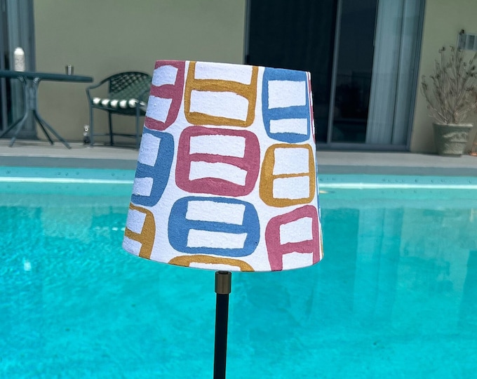 Traffic Light Dreams - Hand Painted Lampshade with Farrow and Ball Paint.