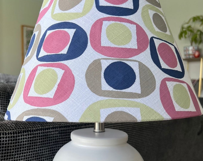 Los Angeles Terracotta Roofs - Hand Painted Lampshade with Farrow and Ball paints
