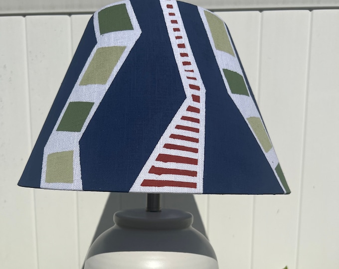 Ode to the East Coast - Hand Painted Lampshade with Farrow and Ball paints